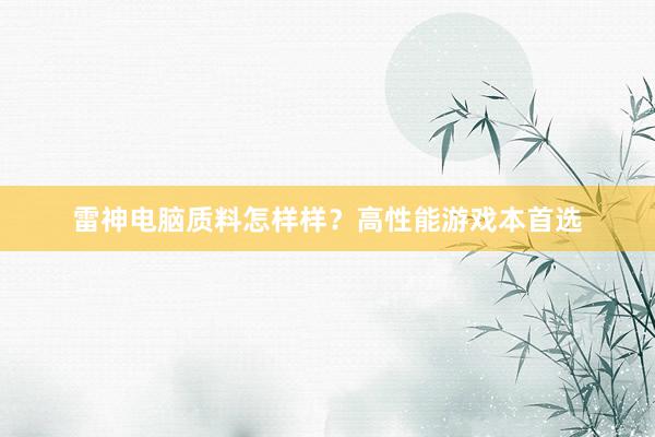 雷神电脑质料怎样样？高性能游戏本首选